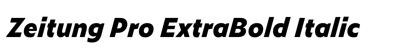 Zeitung Pro ExtraBold Italic
